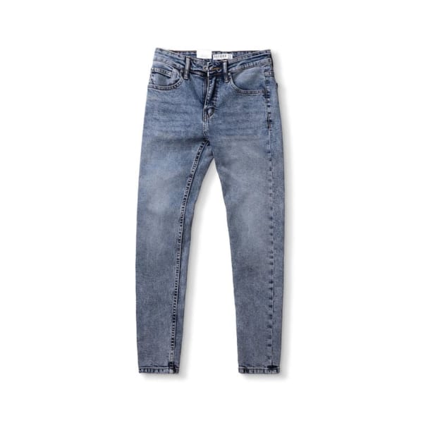 Quần Jean DEFOXX Màu Xanh Wash ống slim 241206 - Hình ảnh 2