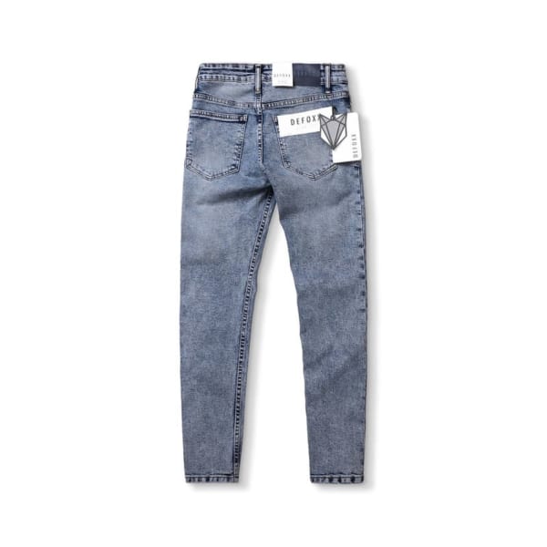 Quần Jean DEFOXX Màu Xanh Wash ống slim 241206 - Hình ảnh 3