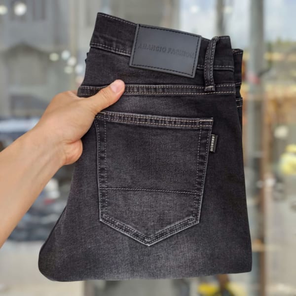 Quần jean Amancio xám wash bạc - Ảnh 2