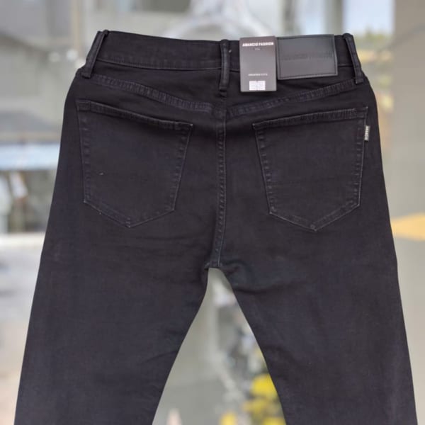 Quần jean Amancio đen slimfit co giãn nhẹ - Ảnh 4