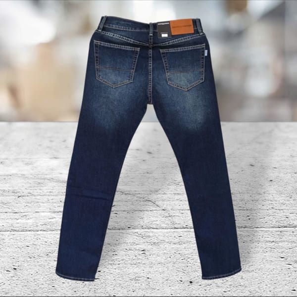 Quần jean Amancio form slim xanh đậm co giãn nhẹ - Ảnh 5