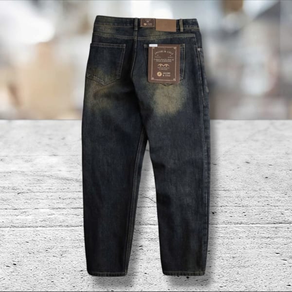 Quần jean jacobs cole ống suông wash rêu