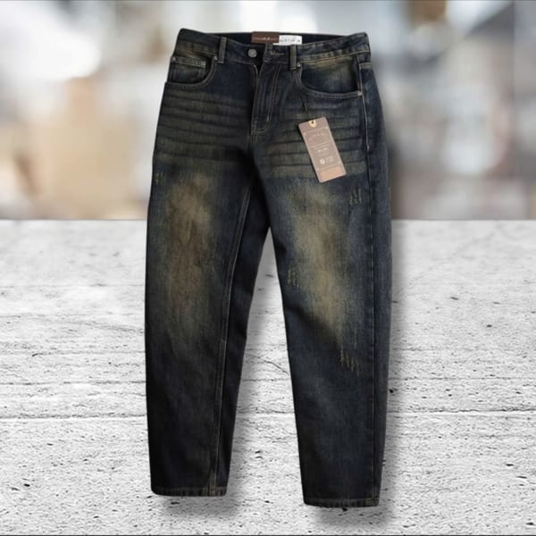 Quần jean jacobs cole ống suông wash rêu - Ảnh 4