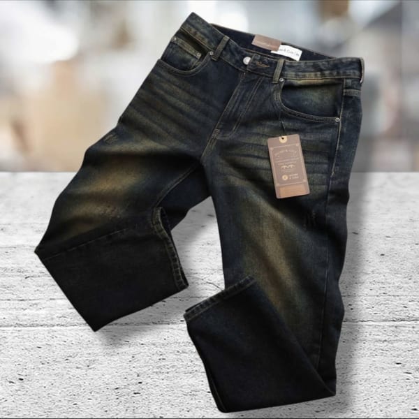Quần jean jacobs cole ống suông wash rêu - Ảnh 5