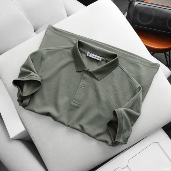 Áo thun Jacobs Cole màu rêu cổ polo lịch sự sang trọng - Ảnh 2