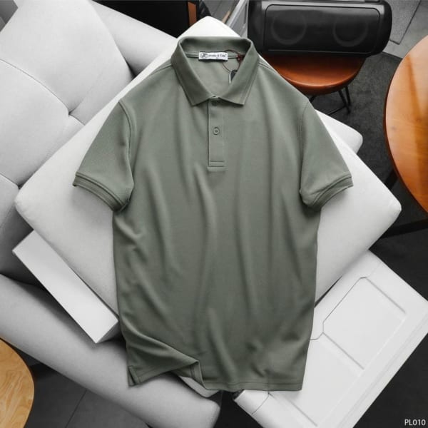 Áo thun Jacobs Cole màu rêu cổ polo lịch sự sang trọng