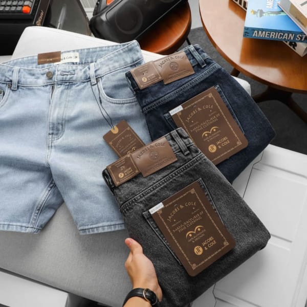 Quần short jean jacobs cole xám Form trên gối - Ảnh 9