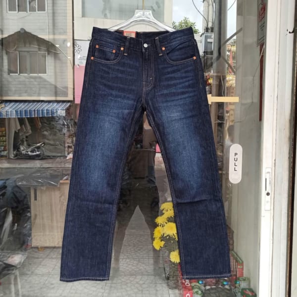 Quần jean ống suông không co giãn size 33