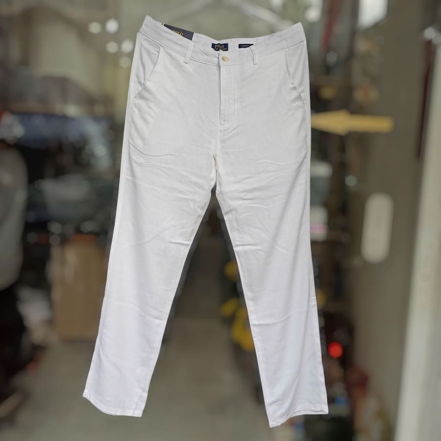 Quần dài linen nam màu trắng - Ảnh 5