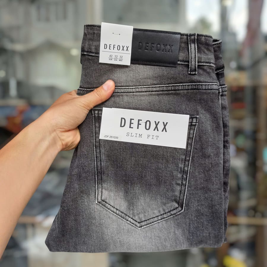 Quần jean nam defoxx xám wash