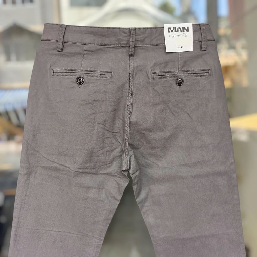 Quần kaki nam màu xám co giãn nhẹ - Ảnh 4